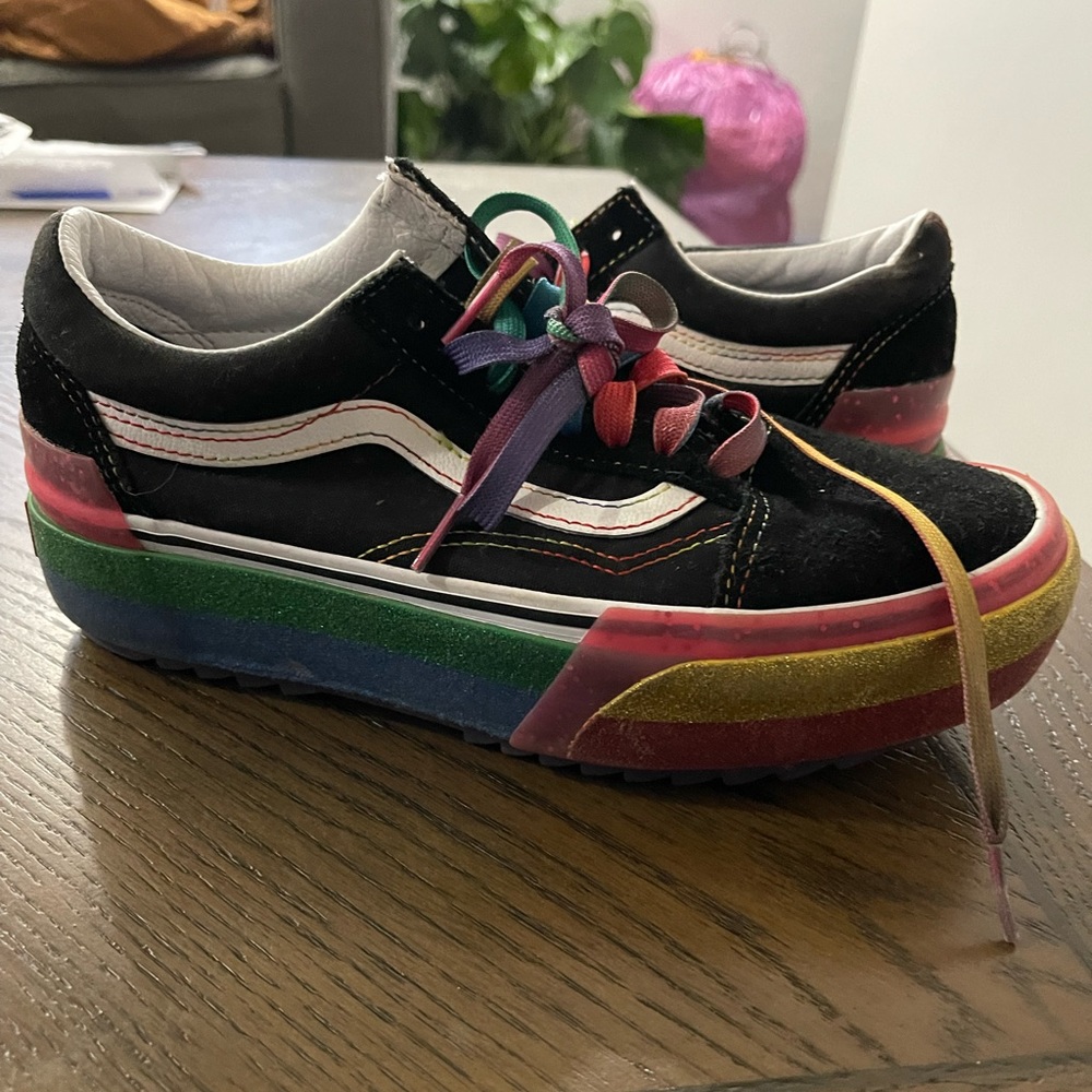 Rainbow platform vans